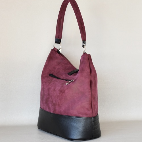 Българска дамска чанта тип торба от еко кожа всекидневна за под мишница