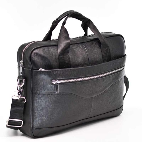 Бизнес чанта от естествена кожа с отделение за лаптоп спортно-елегантен модел