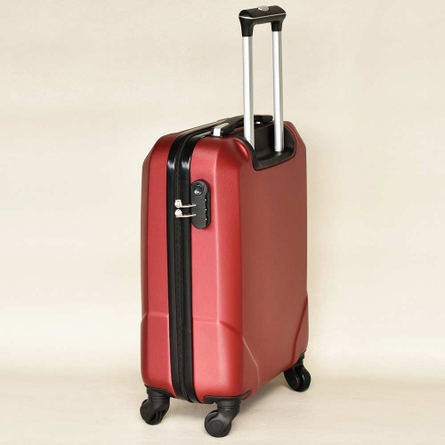 Куфар за ръчен багаж твърд ABS с колелца за RAYANAIR и WIZZAIR 54/38/20 см червен