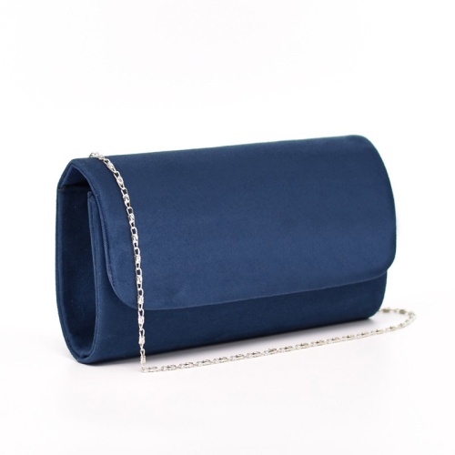Официална дамска чанта набук българска тъмно синя