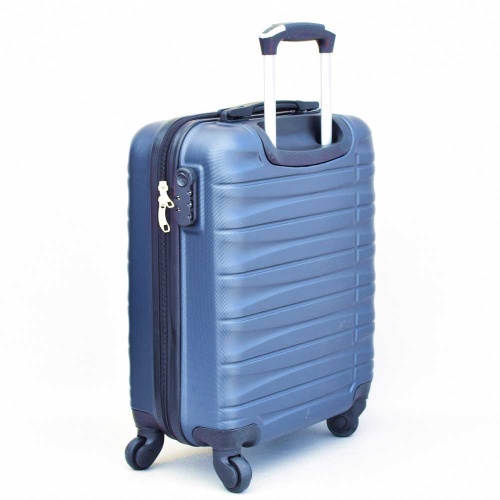 Куфар за ръчен багаж  55/40/20 см. за RAYANAIR и WIZZAIR  твърд, лек, с колелца, тъмно син