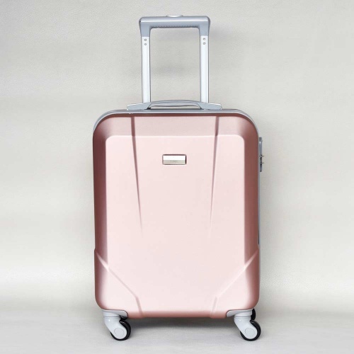 Куфар за ръчен багаж твърд ABS с колелца за RAYANAIR и WIZZAIR 54/38/20 см пудра