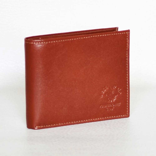 Мъжки портфейл от естествена кожа с много отделения за документи и карти, светло кафяв