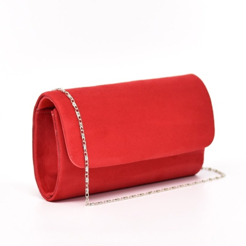 Официална дамска чанта велур българска червена
