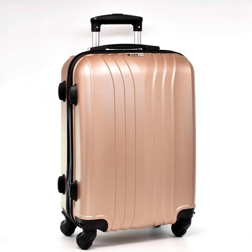 Куфар за ръчен багаж 55/40/20 см със свалящи се колелца 50/40/20 см златист