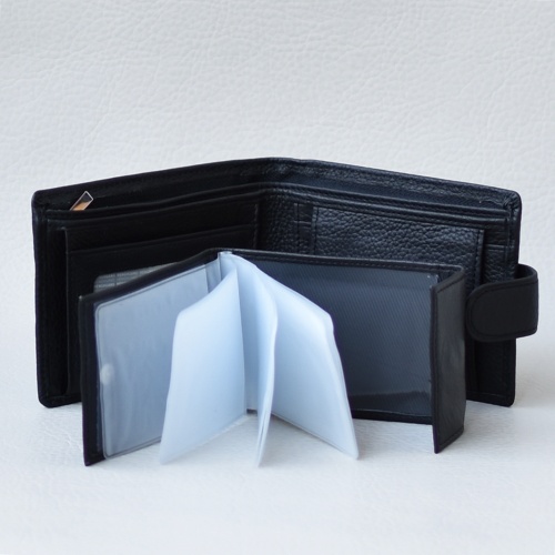 Мъжки портфейл 2 в 1 от естествена кожа с вадещ се органайзер за карти