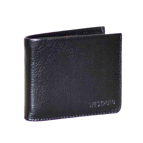 Мъжки портфейл от естествена кожа 2 в 1, с вадещ се органайзер за документи, черен