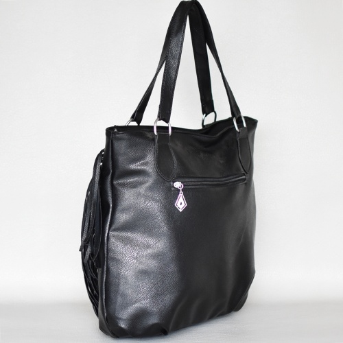 Евтина дамска чанта с ресни тип торба за под мишница от изкуствена кожа