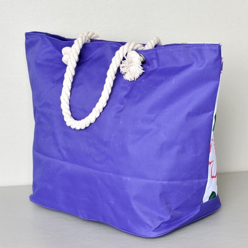 Голяма плажна чанта от непромокаема текстилна материя ЛЯТО 2018