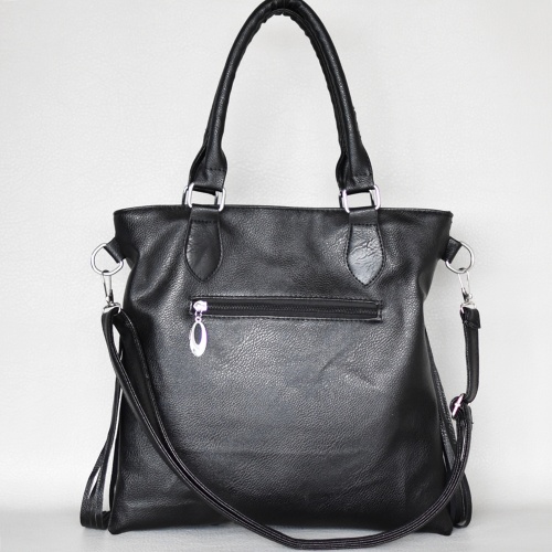 Евтина дамска чанта с ресни тип торба с дълга дръжка от изкуствена кожа