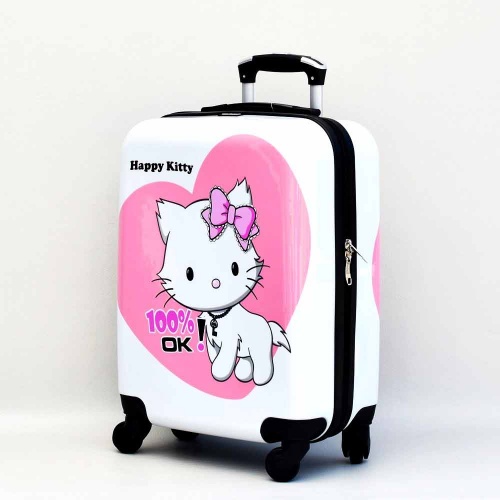 Куфар за ръчен багаж Hello Kitty 55/40/20 см. за RAYANAIR и WIZZAIR  твърд, с колелца