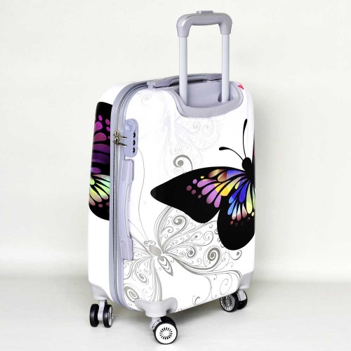 Куфар поликарбон с картинка красива пеперуда малък размер