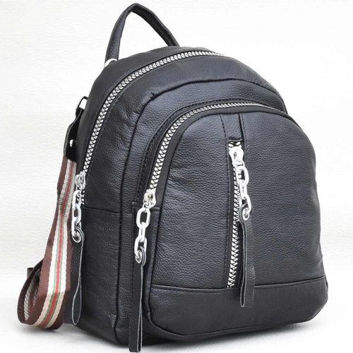 Дамска раница-чанта от висококачествена еко кожа 2в1, с много външни джобчета