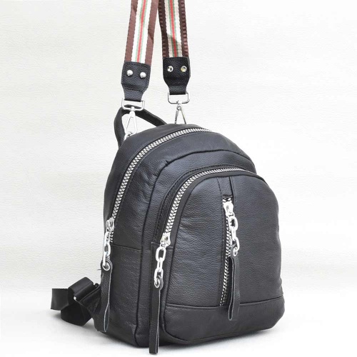 Дамска раница-чанта от висококачествена еко кожа 2в1, с много външни джобчета