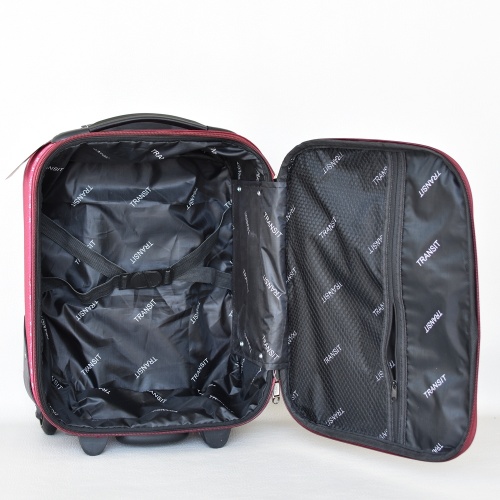 Куфар на колелца за ръчен багаж Wizz Air 46/31/16 с телескопична дръжка лилав