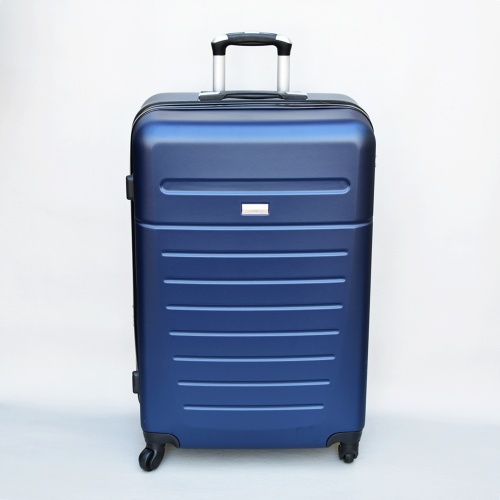 Куфар с колелца от ABS твърд голям с релефно оребряване четири колелца 76/50/30 см