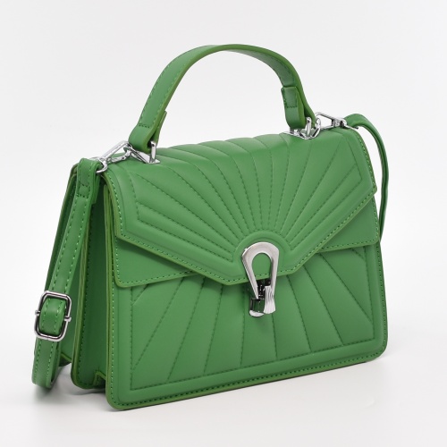 Малка дамска чанта за през рамо стилен модел зелена
