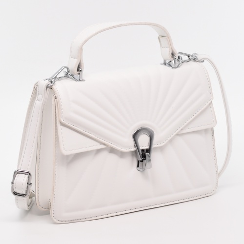 Малка дамска чанта за през рамо стилен модел бяла
