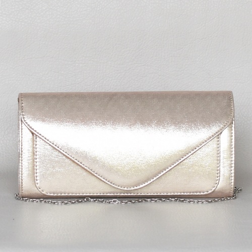 Официална дамска чанта клъч тип плик златна вечерна класически дизайн
