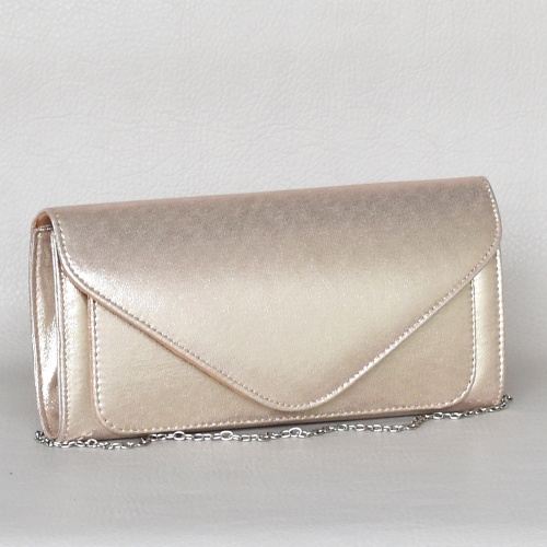 Официална дамска чанта клъч тип плик златна вечерна класически дизайн