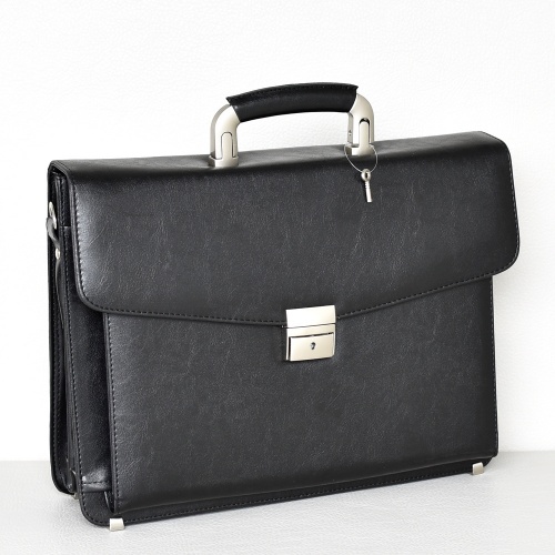 Българска мъжка бизнес чанта от висококачествена еко кожа, класически модел